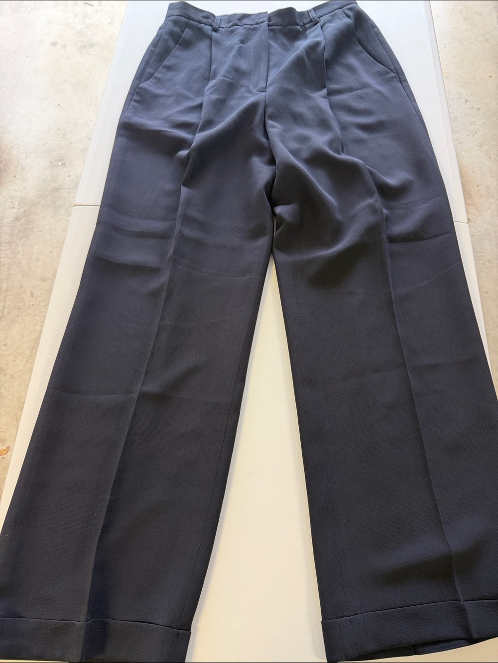 Woman’s Casual Corner Navy Lined Dress Pants - Straight Leg, Size 10